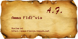 Amma Flávia névjegykártya